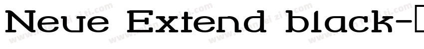 Neue Extend black字体转换
